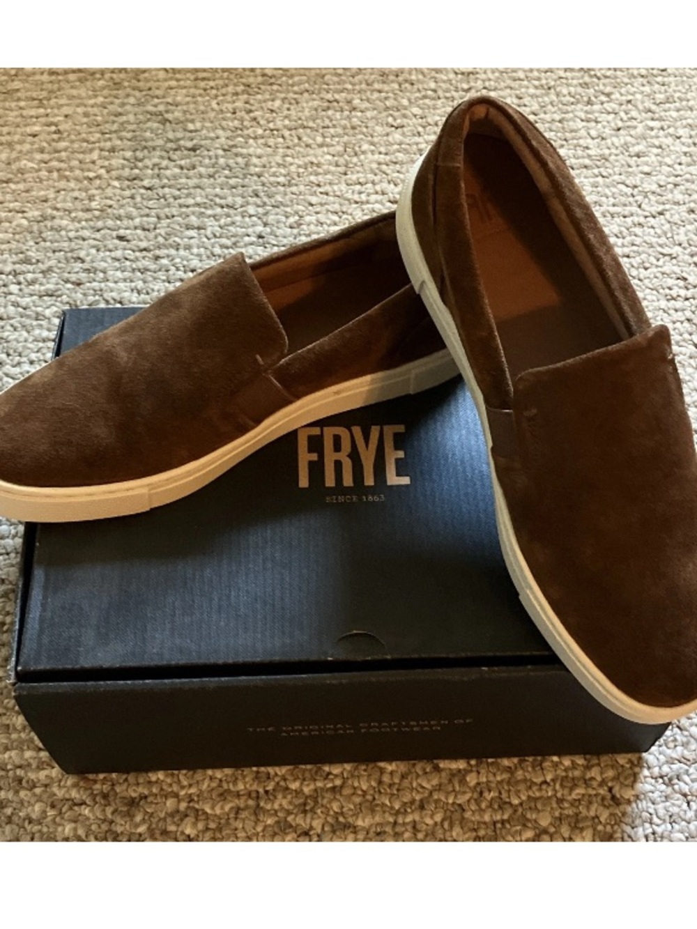 Frye Women's Suede Slip-On’s Wood color, Sz 7.5